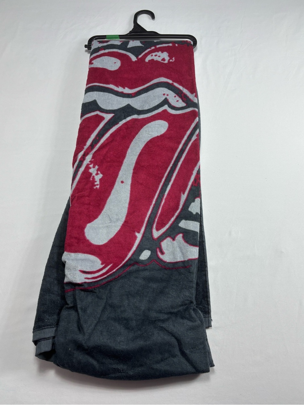 Rolling Stones Graphic Tongue Beach Towel in Red, Gray, Black